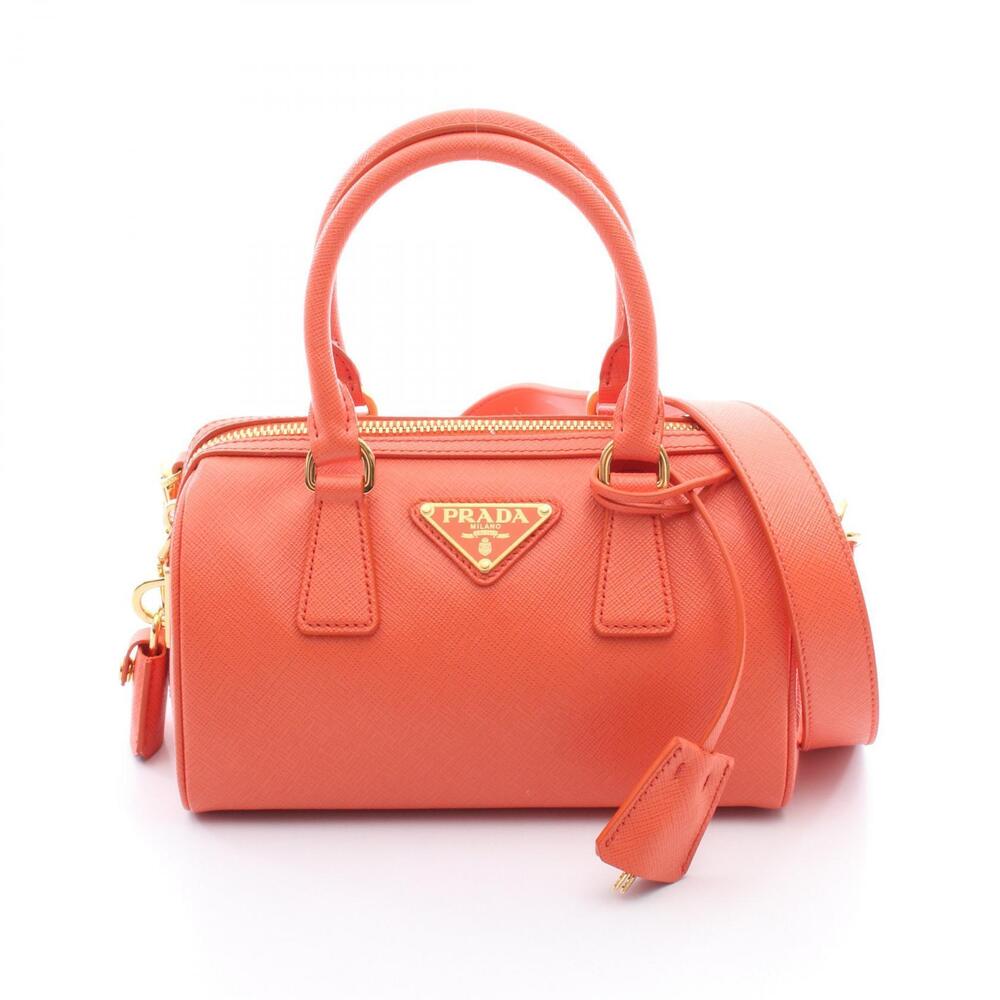 Prada SAFFIANO LUX handbag leather orange